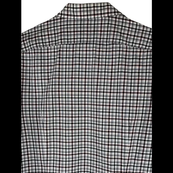 John Varvatos Men’s Medium Long Sleeve Shirt Checkered - Picture 4 of 13